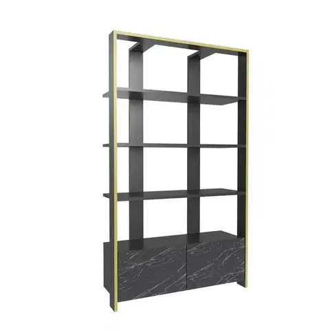Knihovna Elena - Black, Marble