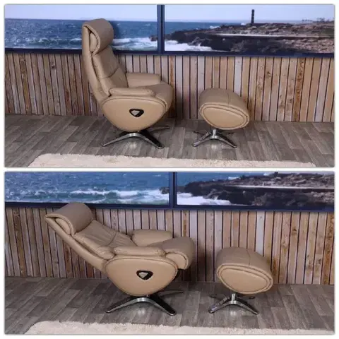 Otočné křeslo s podnožkou HWC-K98