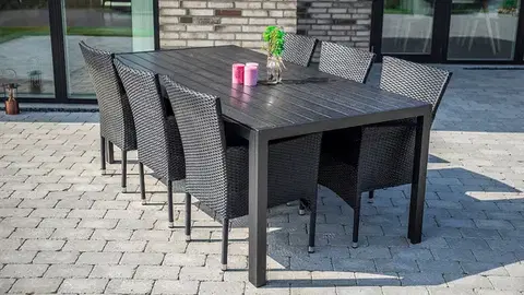 DEOKORK Zahradní ratanová sestava PALERMO 1+6 (různé délky) stůl 150x90 cm