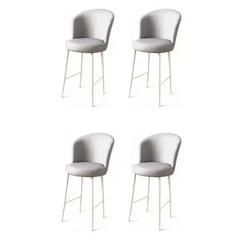 Bar Stool Set (4 Pieces) Uras - Grey, White
