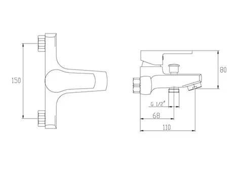 INVENA Vanová baterie VERSO BW-82-001-C
