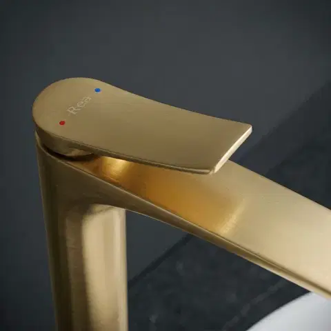 REA Umyvadlová baterie PREMIUM Vision Brush Gold vysoká REA-B6731