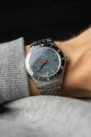 Nivada Grenchen Aquamar Grey - Flat Link Bracelet
