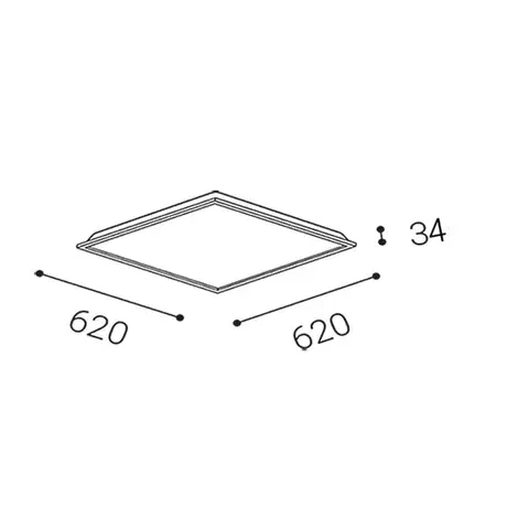 LED2 2510251ZBTW LED panel LENA PRO 62 ZIGBEE TW 40W 3000K-4000K UGR bílá