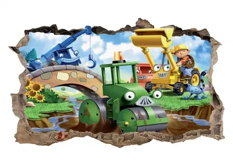 Nálepka na zeď stavitel Bob 47x77cm