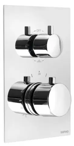 SAPHO KIMURA podomítková sprchová termostatická baterie, box, 3 výstupy, chrom KU683