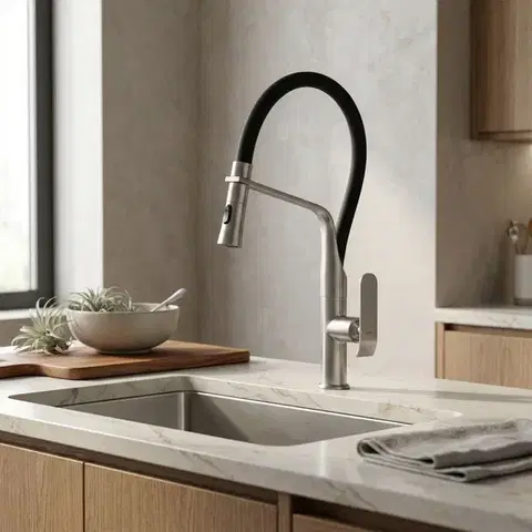 REA Kuchyňská baterie CASTOR Brush Nickel REA-B4322