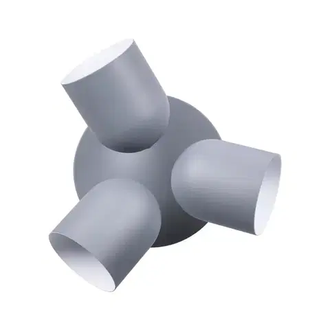 Stropní lampa 3xE27 šedá 32cm AZURO