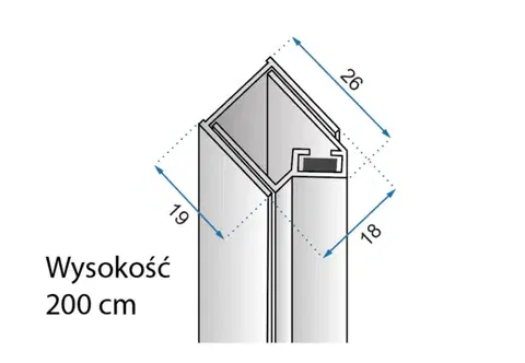 REA Magnetický profil HUGO černý REA-K7770