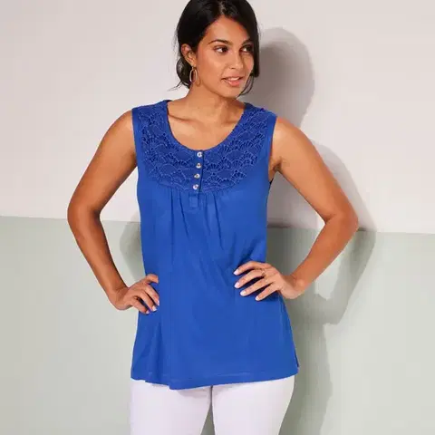 Dlouhý top s macramé