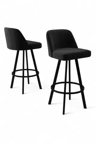 Bar Stool Set (4 Pieces) Atex - Black