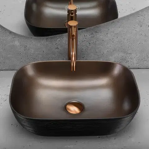 REA Umyvadlo na desku Belinda COPPER BRUSH / Black REA-U6384