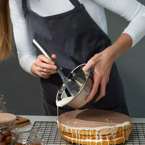 Silikonová špachtle s rukojetí z nerezové oceli 29 cm - 596575