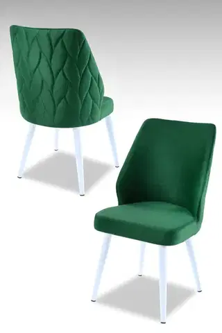 Sada židlí (2 kusy) Pufi - Green, White
