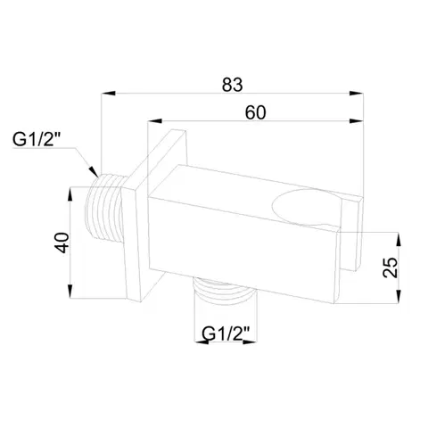 INVENA Vyústění sprchy s držákem ruční sprchy SC-P1-033-O
