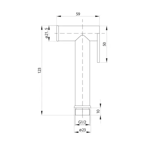 SAPHO Bidetová sprška kulatá, zlato mat BS616GB