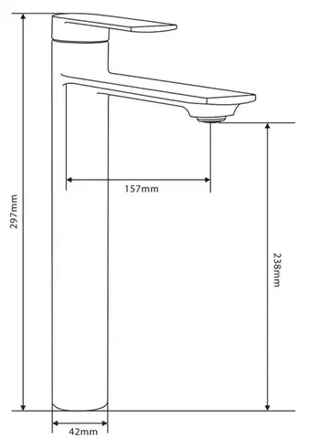 MEXEN Zero vysoce umyvadlová baterie chrom 71110-00