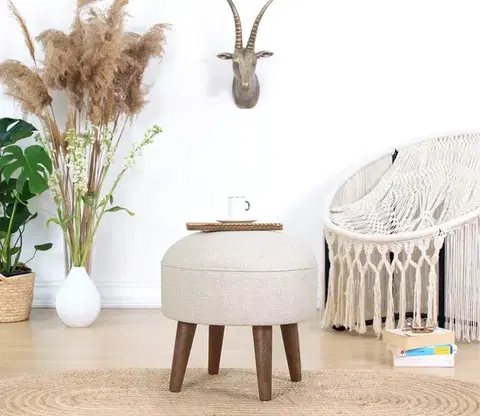 Hanah Home Taburet DEFF krémový