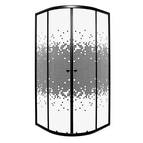 KERRA Sprchový kout Černý Pixel 80 (bez vaničky) 5907548117359
