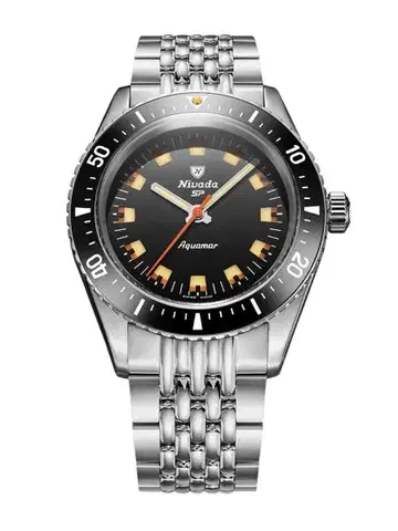 Nivada Grenchen Aquamar Black - Flat Link Bracelet