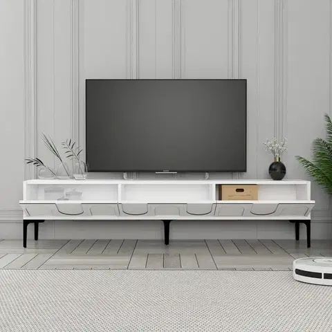 TV stolek Lyon 42 - White, Black