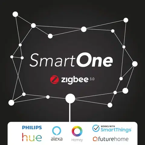 SLC SmartOne Zigbee 4CH nástěnný panel IP20 černý