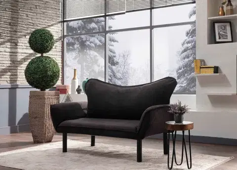 Dvoumístná rozkládací pohovka Chatto - Black