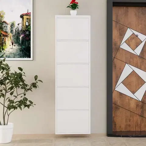 Hanah Home Botník METAL bílá