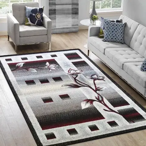 Moderný koberec do obývačky s motívom kvetov Šířka: 80 cm | Délka: 150 cm
