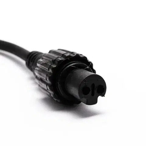 DecoLED Přípojka mezi světelnou hadicí a systémy EASY FIX 0,25m, černý, samičí