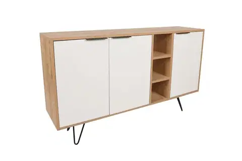 Konzolový stolek Clara Console - Oak, White