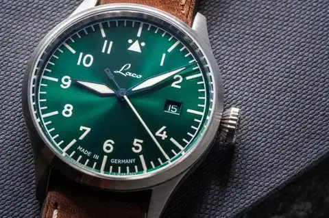 Laco Flieger Stuttgart Pro Grün 43 Handwinding