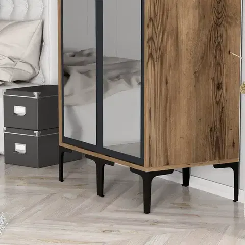 Šatní skříň Kumsal RR - Walnut, Anthracite