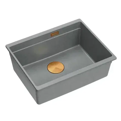 Quadron Granitový dřez Logan 100 Grey Metallic Ocel HQJ6045U5_BS_U