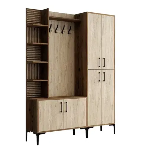 Předsíňová stěna Viyana D - Walnut, Travertine