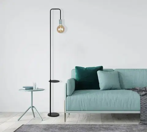 Stojací lampa Viper v černé a zelené barvě