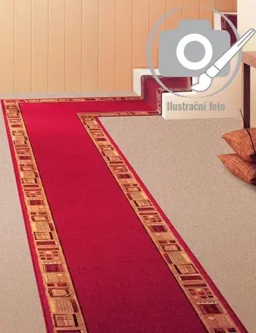 Associated Weavers, Protiskluzový běhoun na míru Jena 10, šíře 120 cm, červená, chodba / předsíň