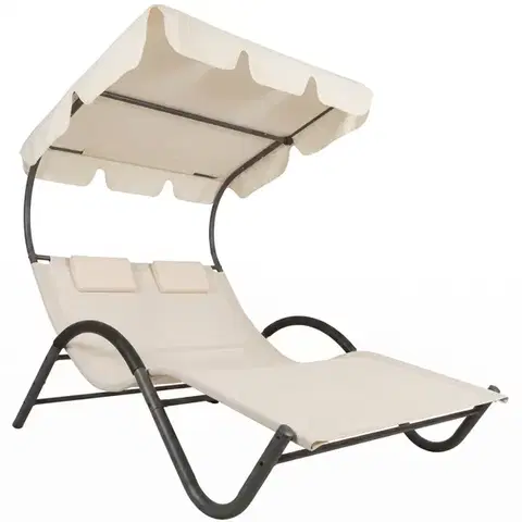 Relaxační lehátko pro 2 osoby Craftfield Palace, béžová