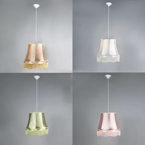 Sada 4 retro závěsných lamp barevných 45 cm - Granny