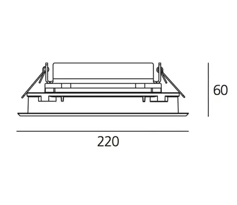 Artemide vestavné LED svítidlo Ego Flat 220 Square 14 W 3000K IK10