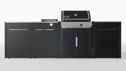 Zahradní kuchyň Weber 4 - tři moduly, Genesis s bočním hořákem