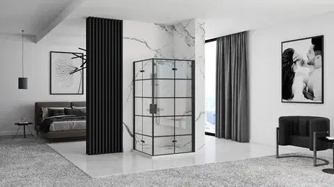 REA/S Sprchová kabina Molier Black Double 80x80 KPL-K3011