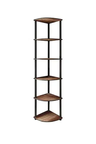 Knihovna Bookcase 6 Corner - Walnut