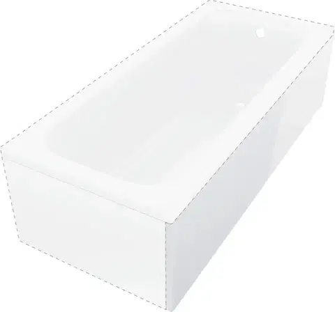 DEANTE Prizma bílý panel na vanu 150 cm dlouhá strana KTJD015O