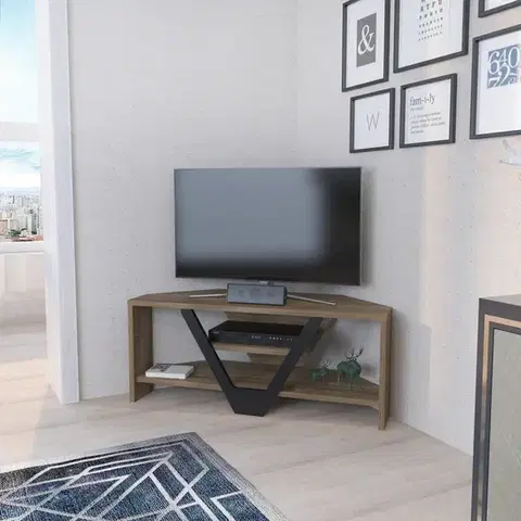 TV stolek Karin - Walnut, Black