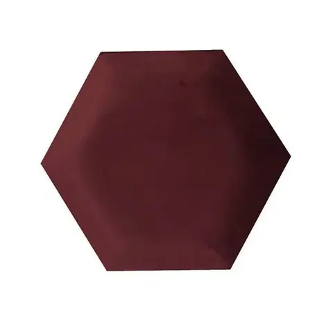 Egibi Čalouněný akustický panel nástěnný Riwiera 59 bordó hexagon - Hexagon 6x15 cm
