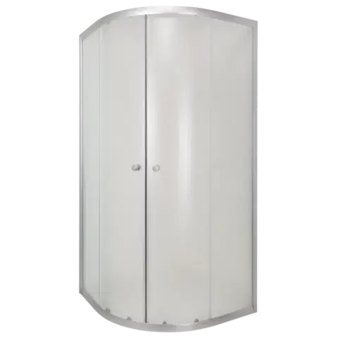 INVENA Sprchový kout čtvrtkruh VITORIA, profil: satin, sklo frosted 80x80cm AK-49-186-O