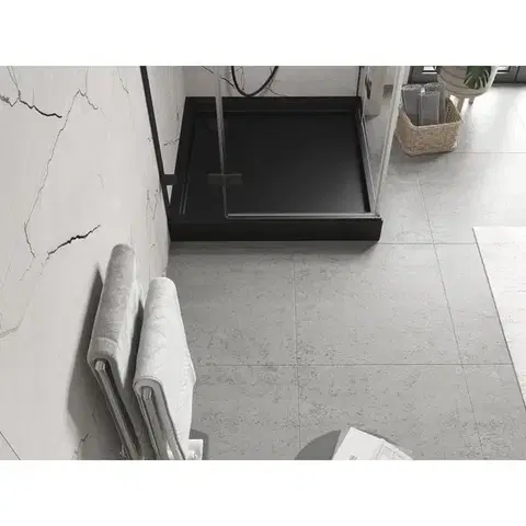 MEXEN Flow+ Sprchová vanička čtvercová 80 x 80, černá mat 46S708080H