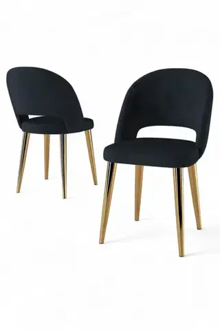 Sada židlí (6 kusů) Pane - Anthracite, Gold