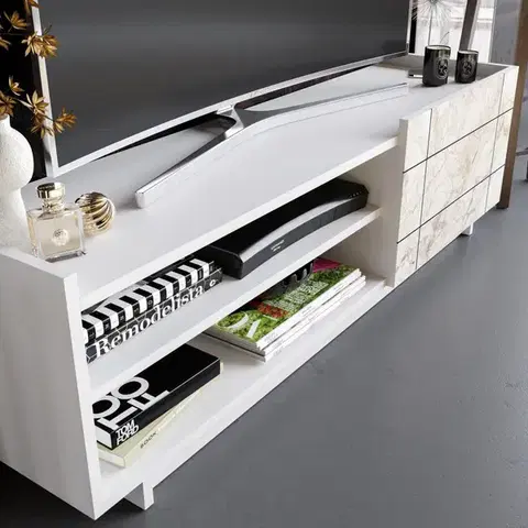 TV stolek Valantina - White